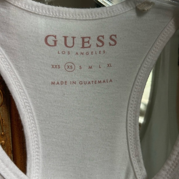 Guess White Tank with Subtle Rose Gold Logo XS - Picture 3 of 16